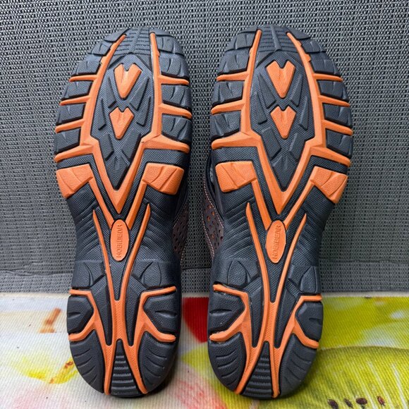 Hobibear Mens Size 45/11.5 US Gray/Orange Flip Flops Non-Slip Sole Sandals - Picture 3 of 8